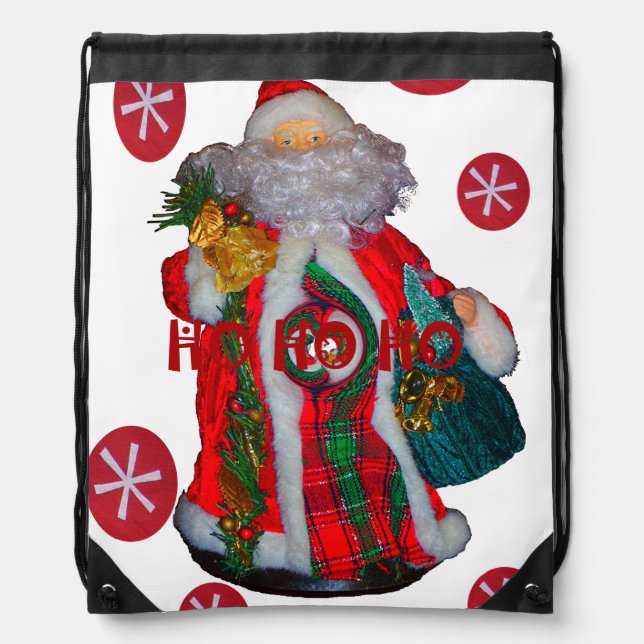 Classic Special Santa HoHoHo inspired graphic idea Drawstring Bag (Front)
