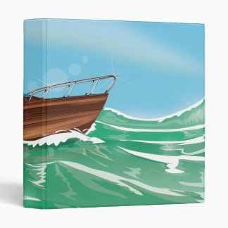 Classic Speedboat 3 Ring Binder