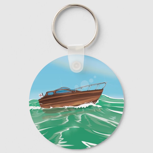 Classic Speedboat Keychain (Front)