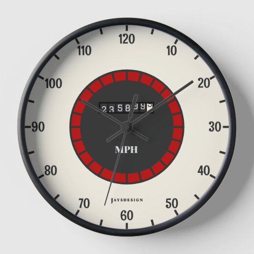 Classic Speedometer Wall Clock MPH