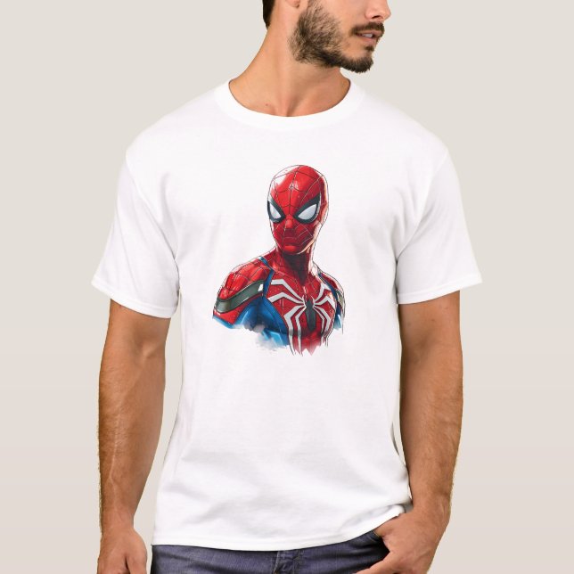 Classic Spider-man Artwork Illustration T-Shirt (Front)