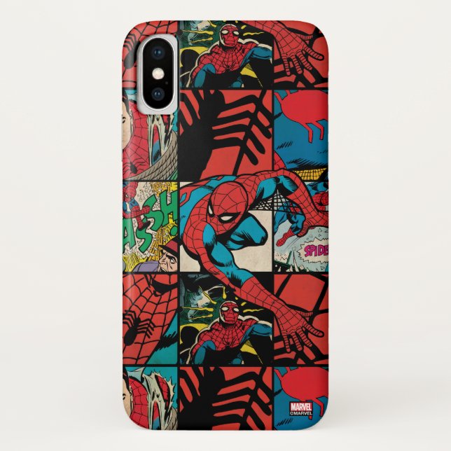 Classic Spider-Man Comic Book Pattern Case-Mate iPhone Case (Back)