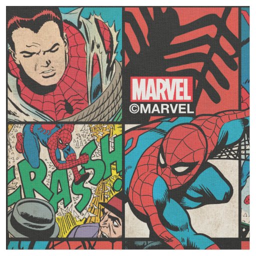 Patchwork Fabric Spiderman, Cartoon Fabrics Spider Man