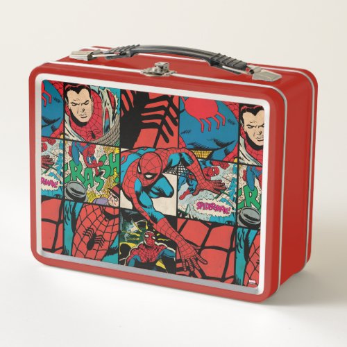 Classic Spider_Man Comic Book Pattern Metal Lunch Box