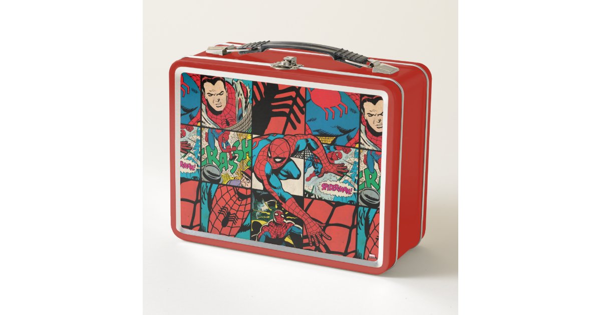 Marvel Comics Pages Pattern Metal Lunch Box