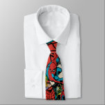 Classic Spider-Man Comic Book Pattern Neck Tie<br><div class="desc">This retro-inspired comic book pattern features various Spider-Man comic book panels and character art.</div>