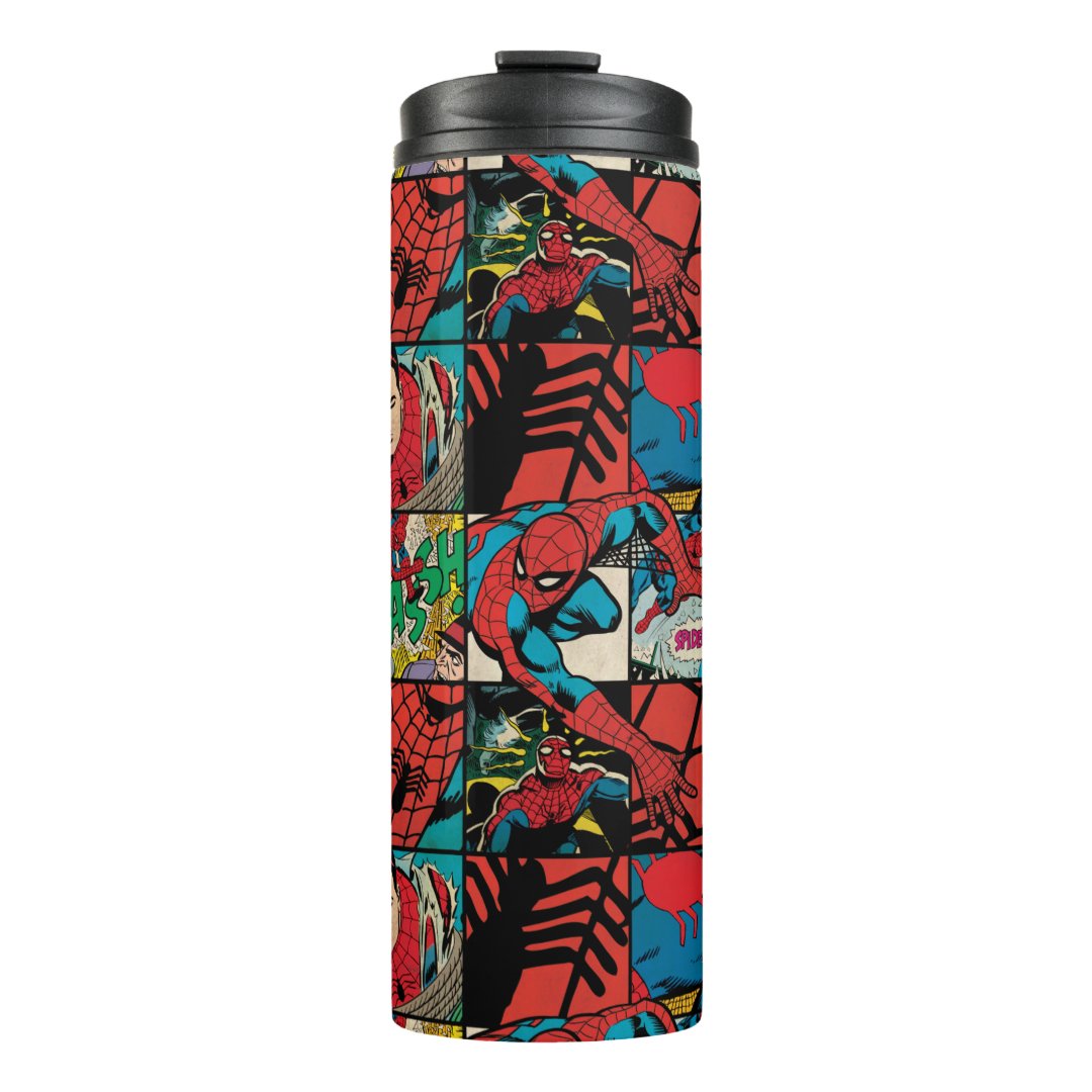 Classic Spider-Man Comic Book Pattern Thermal Tumbler | Zazzle