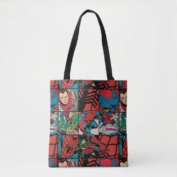 Classic Spider-man Comic Book Pattern Tote Bag by marvelclassics at Zazzle