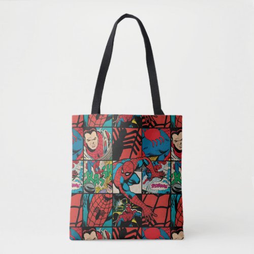 Classic Spider_Man Comic Book Pattern Tote Bag