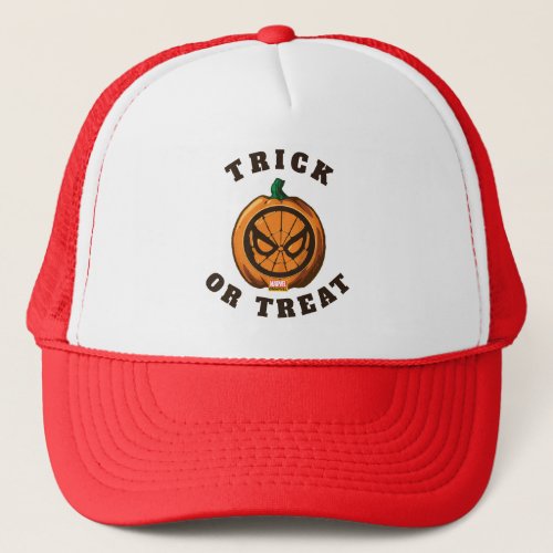 Classic Spider_Man Logo Jack_o_lantern Trucker Hat
