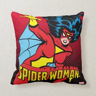 Classic Spider-Woman Throw Pillow