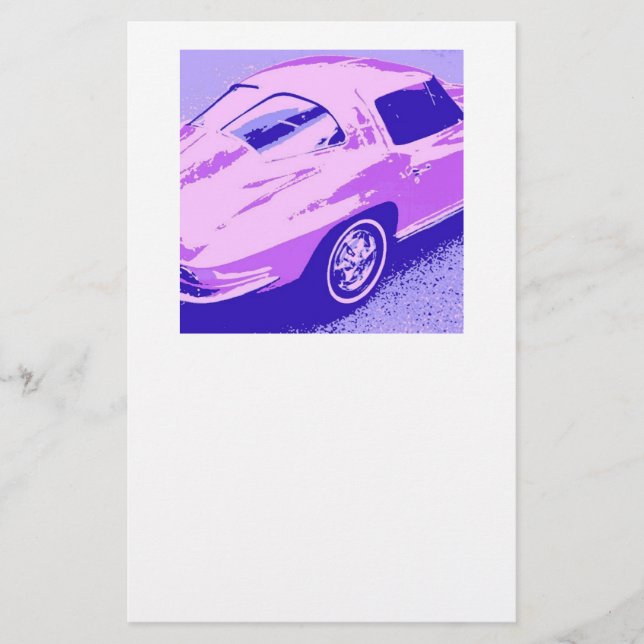 Classic Split Window Corvette Stationery (Front)