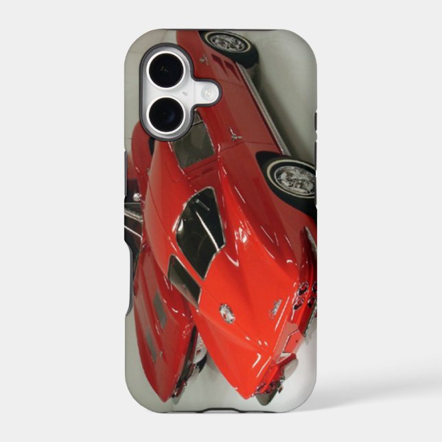 Classic Split Window Red Corvette Iphone Case (Back)