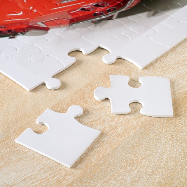 Classic Split Window Red Corvette Jigsaw Puzzle (Side)