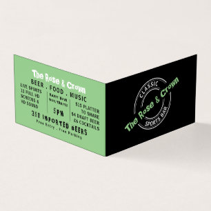 Classic Sports Bar Logo, Pub/Brewery, Detailed Business Card