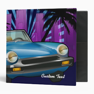 Classic sports car 3 ring binder
