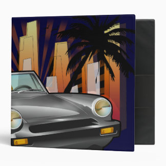 Classic sports car 3 ring binder