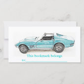 Classic Sports Car Bookmark (Front)