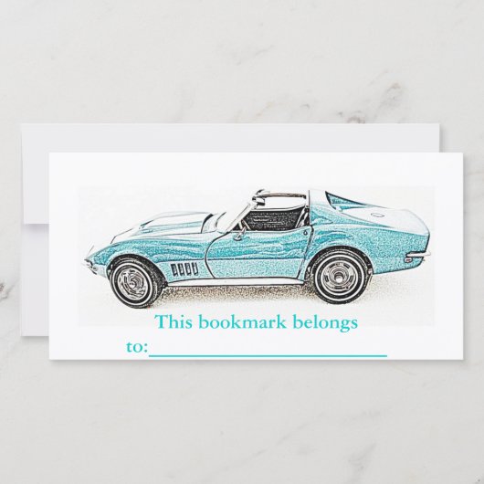 Classic Sports Car Bookmark (Front)