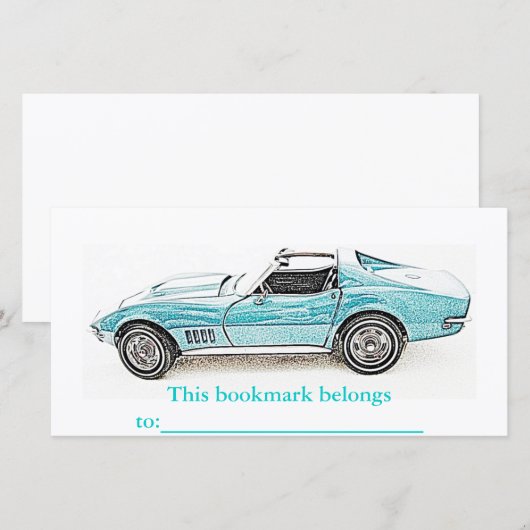 Classic Sports Car Bookmark (Front/Back)