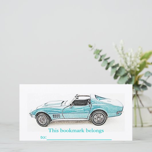 Classic Sports Car Bookmark (Standing Front)