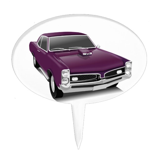 Classic Sports Car Cake Topper (Front)