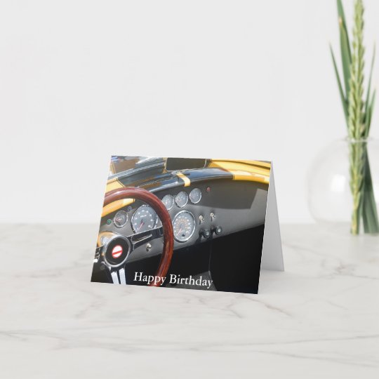 Classic Sports Car, Happy Birthday Card