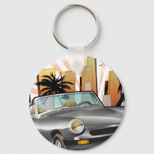 Classic sports car keychain