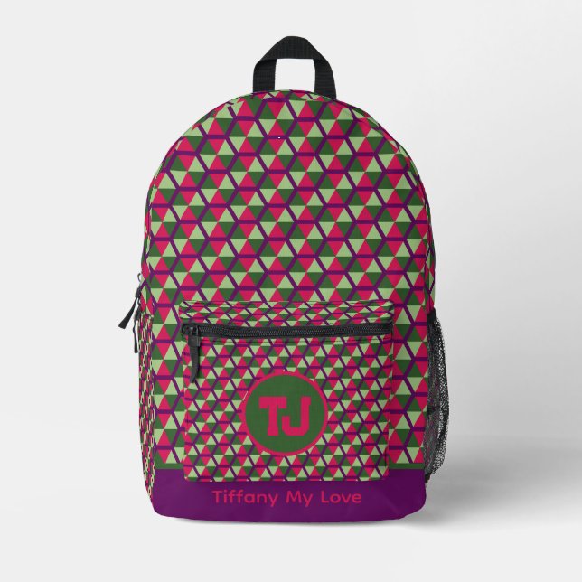 Classic Sporty Name Backpack For Players (Front)