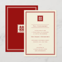 Classic Square Double Happiness 囍 Tea Ceremony
