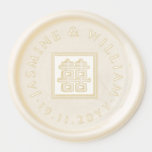 Classic Square Double Happiness Chinese Wedding Wax Seal Sticker