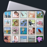 Classic Square Frame Photo Collage Laptop Sleeve<br><div class="desc">Holds multiple different photos. 

**Take your time uploading photos as there may be a time lag while your upload catches up**</div>
