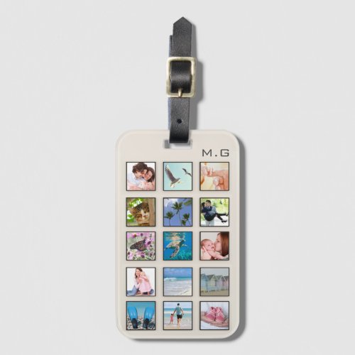 Classic Square Frame Photo Collage Luggage Tag