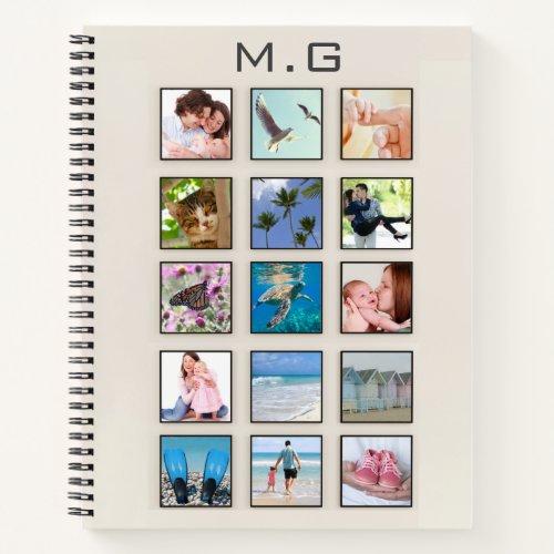 Classic Square Frame Photo Collage Notebook