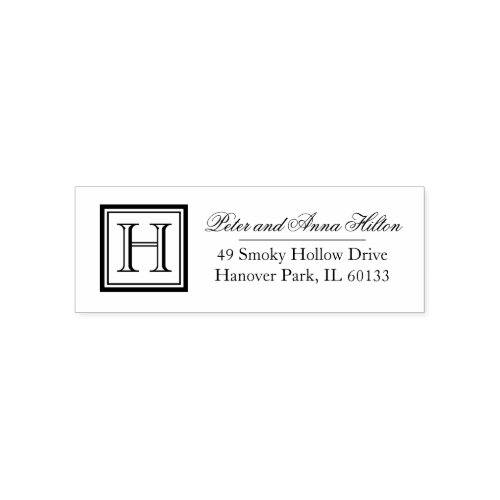 Classic Square Monogram Address Stamp