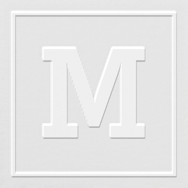 Classic Square Monogram Initial Embosser (Design)