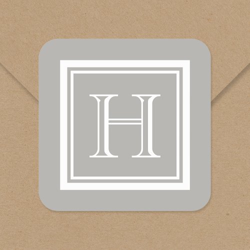 Classic Square Monogram Stickers