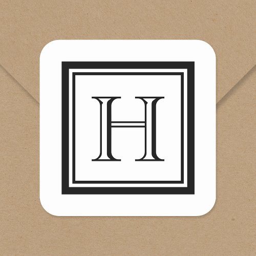 Classic Square Monogram Stickers