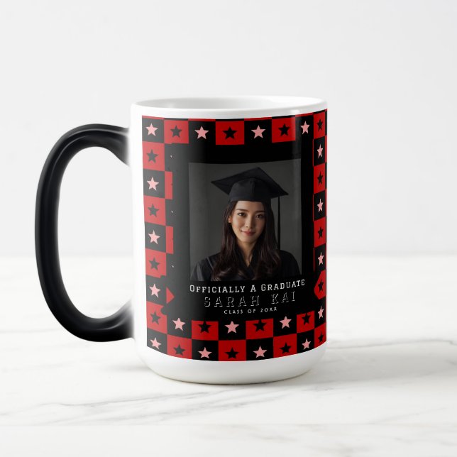 Classic Square Pattern Class Reunion Color Morph Mug (Left)