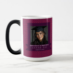 Classic Square Pattern Graduation Keepsake Color Morph Mug