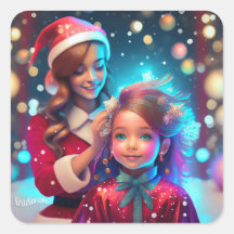 Classic Square Round Corner Stickers