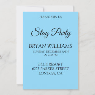 Classic Stag Party Invitation