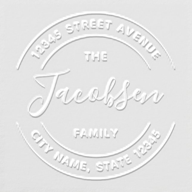 Classic Stamp Return Address Custom Embosser (Design)
