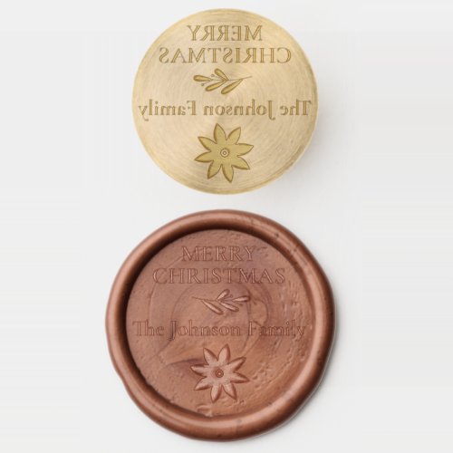 Classic Star Anise Merry Christmas Wax Seal Stamp