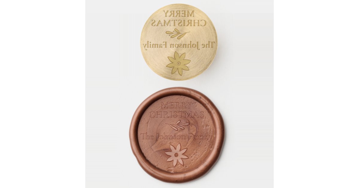 Classic Star Anise Merry Christmas Wax Seal Stamp