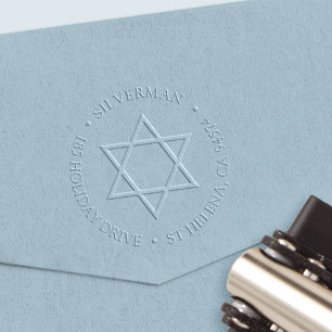 Classic Star of David Return Address Embosser