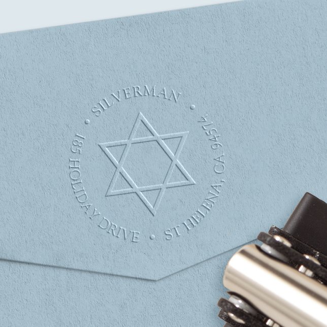 Classic Star of David Return Address Embosser (Creator Uploaded)