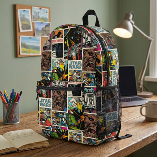Classic Star Wars Comic Pattern Printed Backpack
