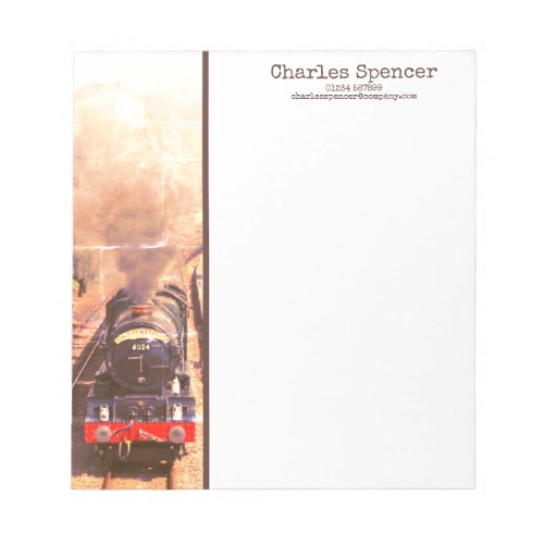 Classic steam loco  GWR King Class personalised Notepad