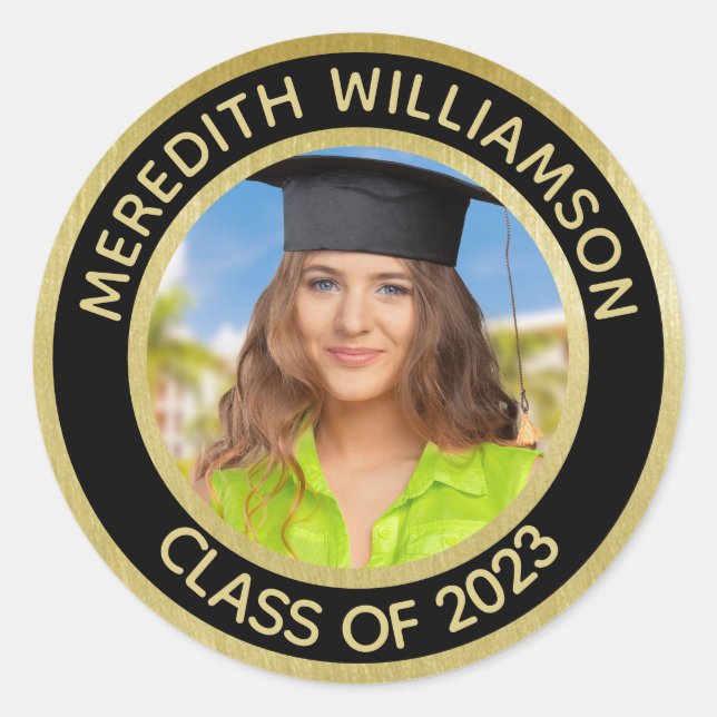 Classic Sticker Graduate 2024 Photo Name (Front)